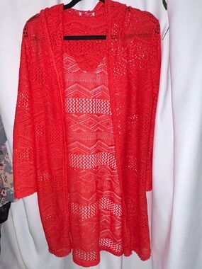 Pretty Young Thing Red Crochet Top